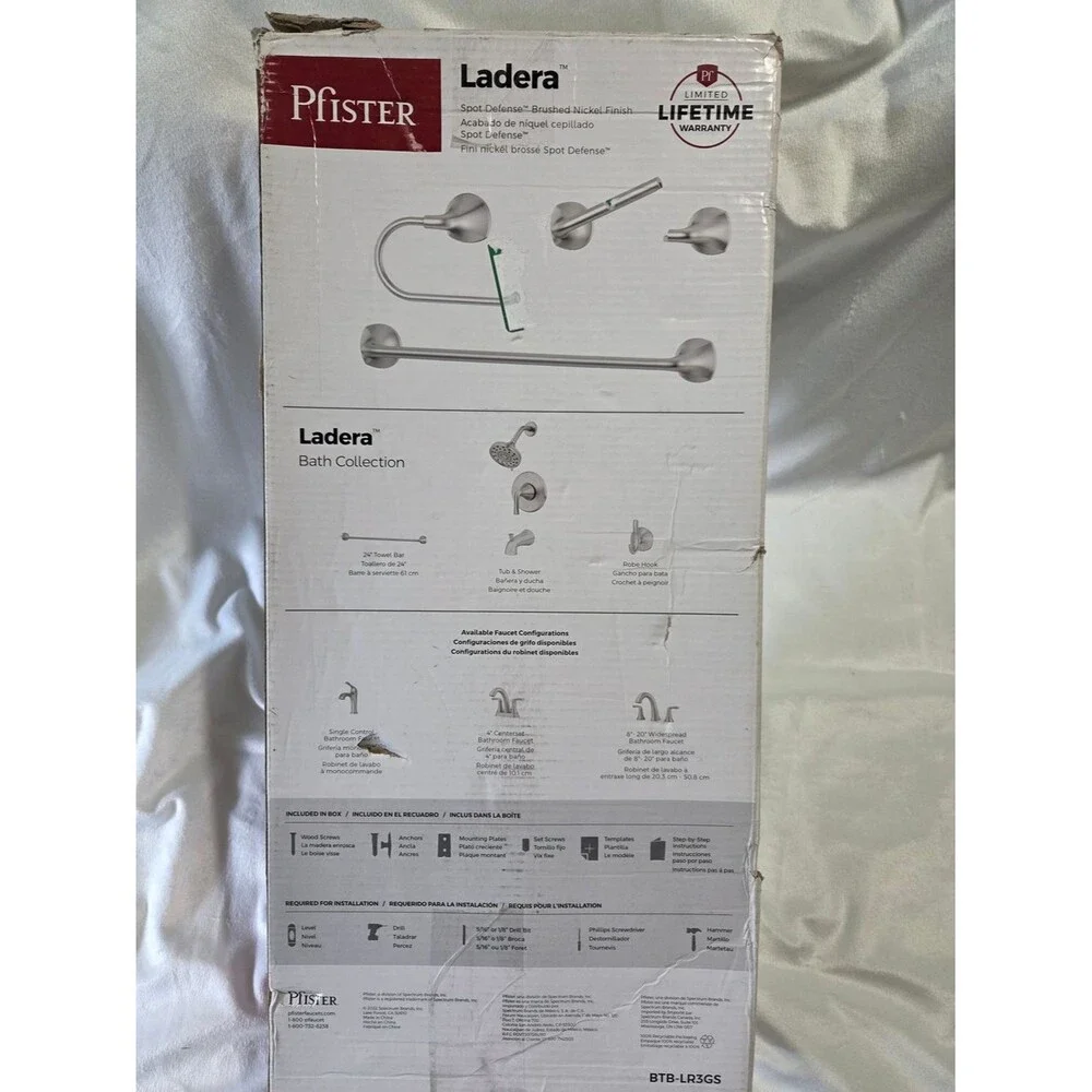 Pfister Ladera Bath Collection Brushed Nickel Accessories BTB-LR3GS